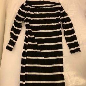 Black and white stripe dress